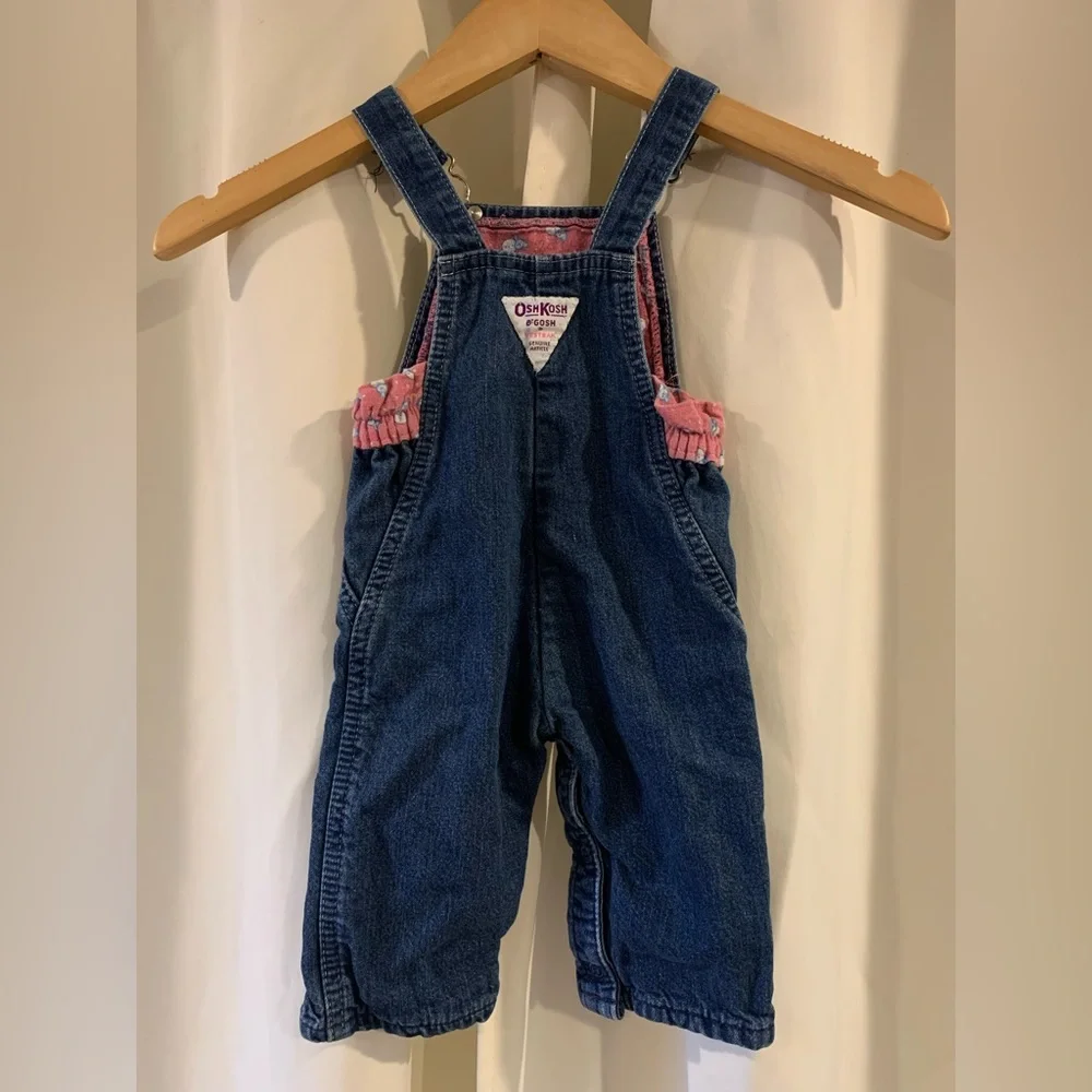 Oshkosh Snowman Baby Overalls Vintage Size 3-6 Months Made In‎ USA
